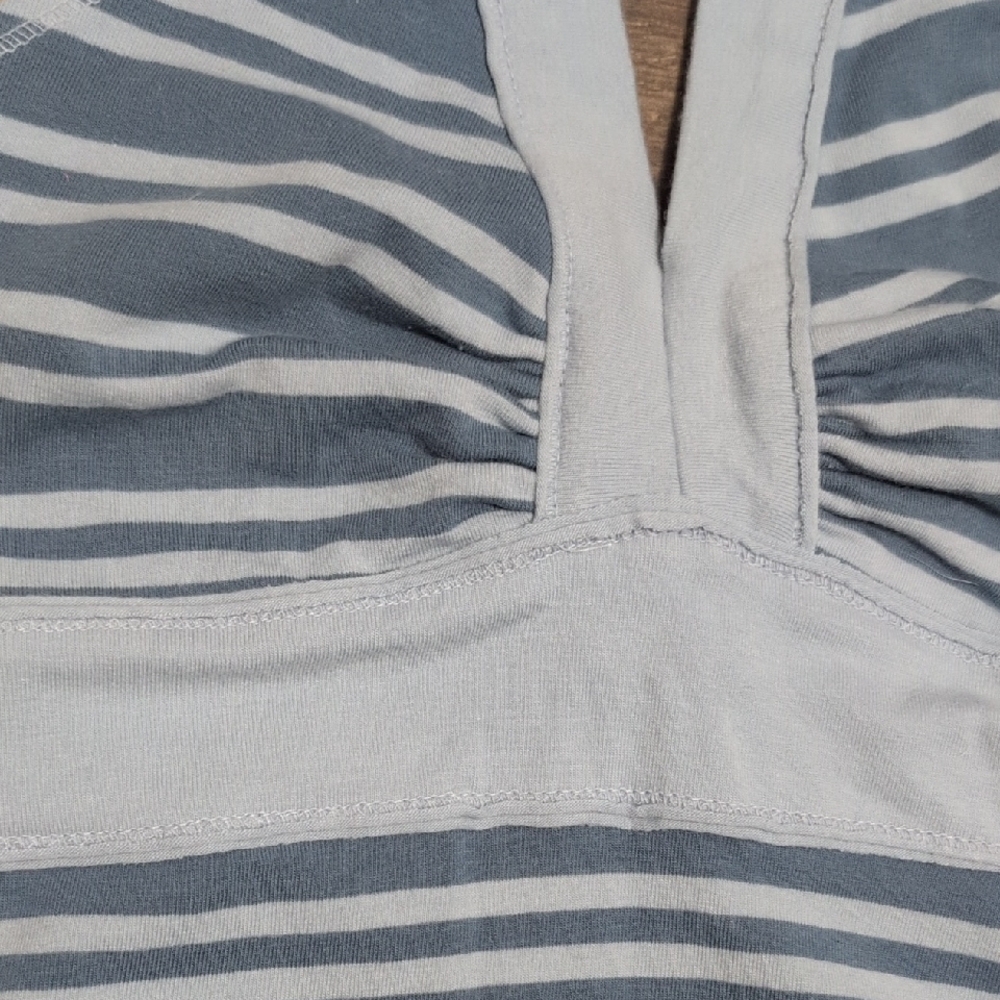 Striped Halter Top in Blues - Picture 2 of 6